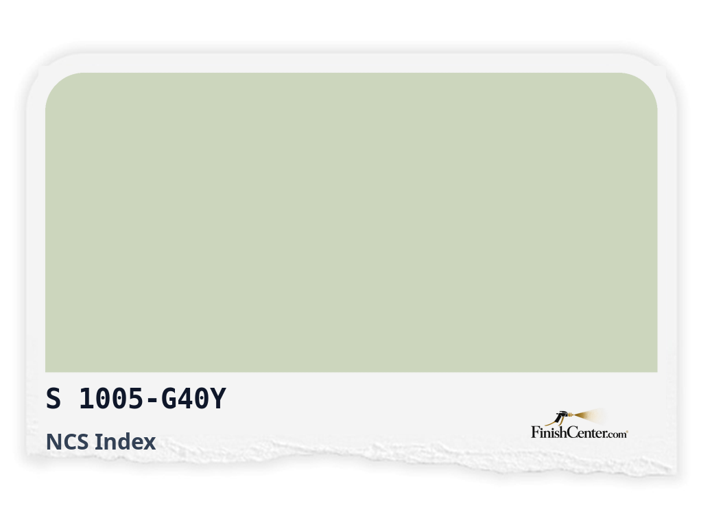 Зразок кольору NCS S 1005-G40Y — Finish Center