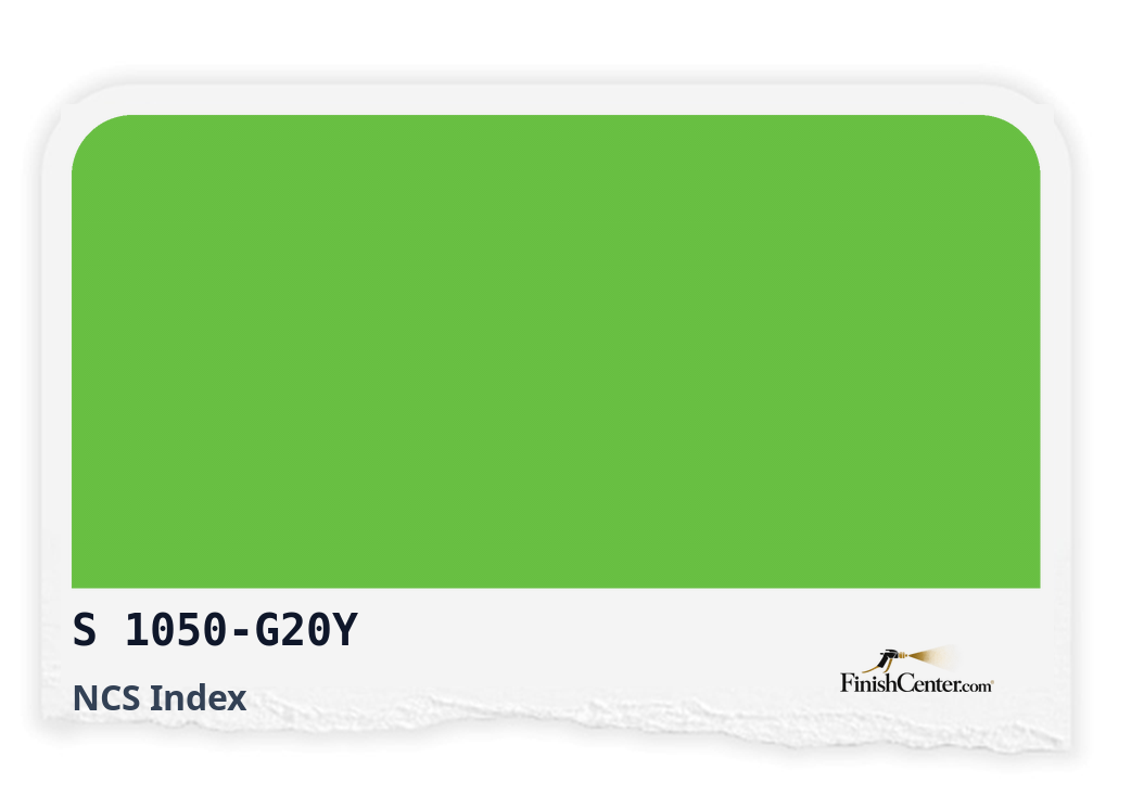 Зразок кольору NCS S 1050-G20Y — Finish Center