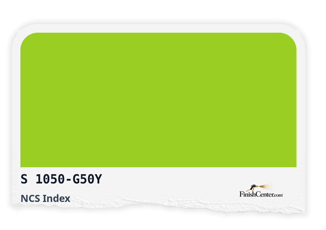 Зразок кольору NCS S 1050-G50Y — Finish Center