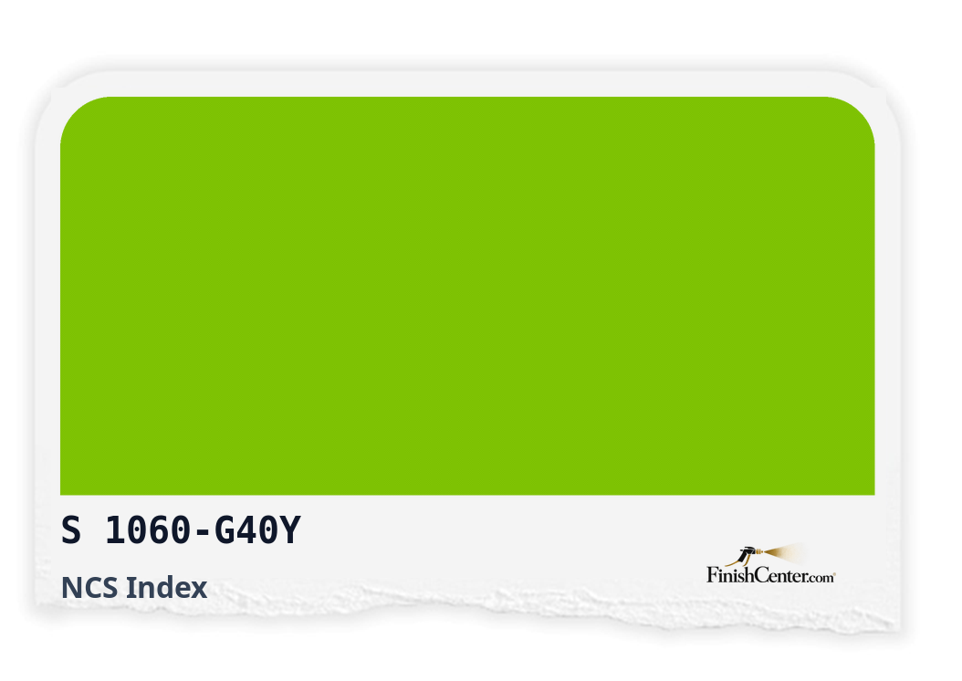 Зразок кольору NCS S 1060-G40Y — Finish Center