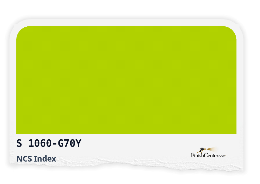 Зразок кольору NCS S 1060-G70Y — Finish Center