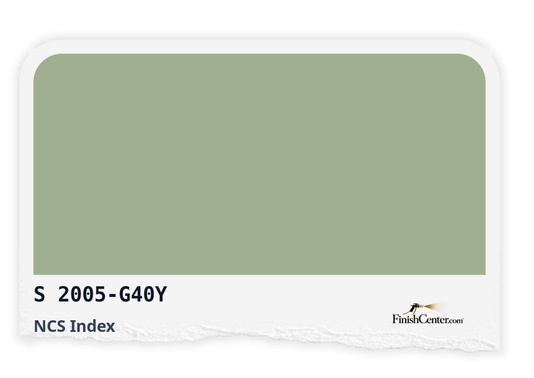 Зразок кольору NCS S 2005-G40Y — Finish Center
