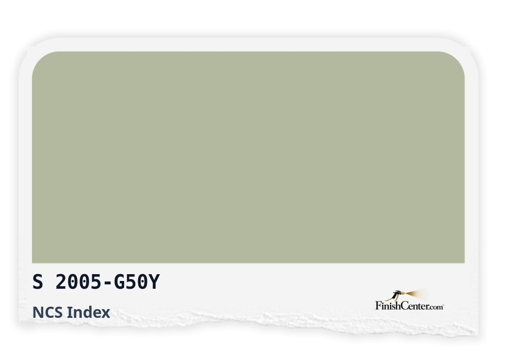 Зразок кольору NCS S 2005-G50Y — Finish Center