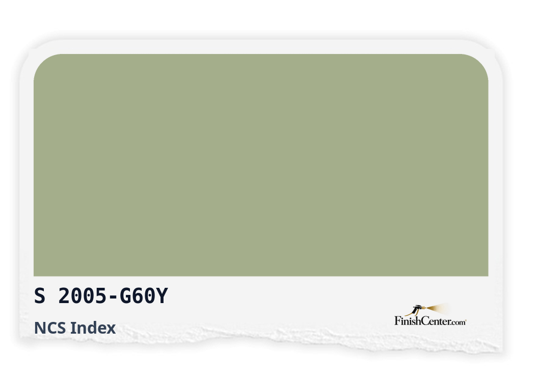 Зразок кольору NCS S 2005-G60Y — Finish Center
