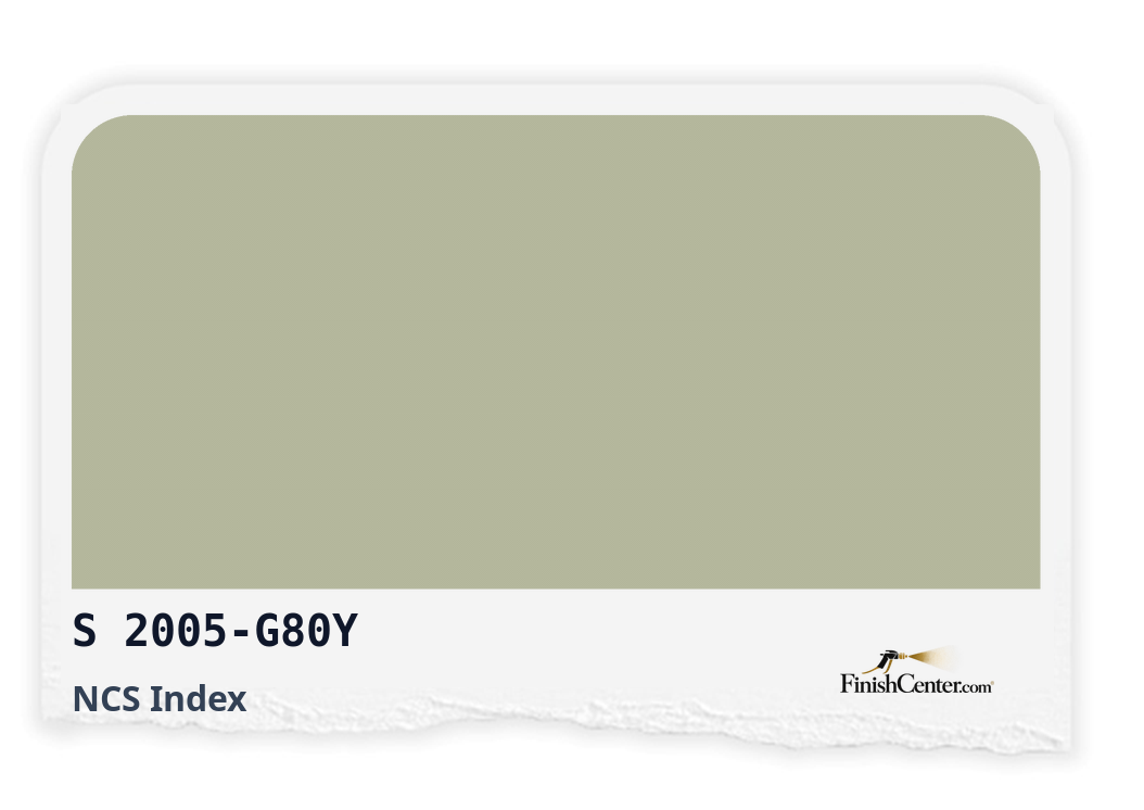 Зразок кольору NCS S 2005-G80Y — Finish Center
