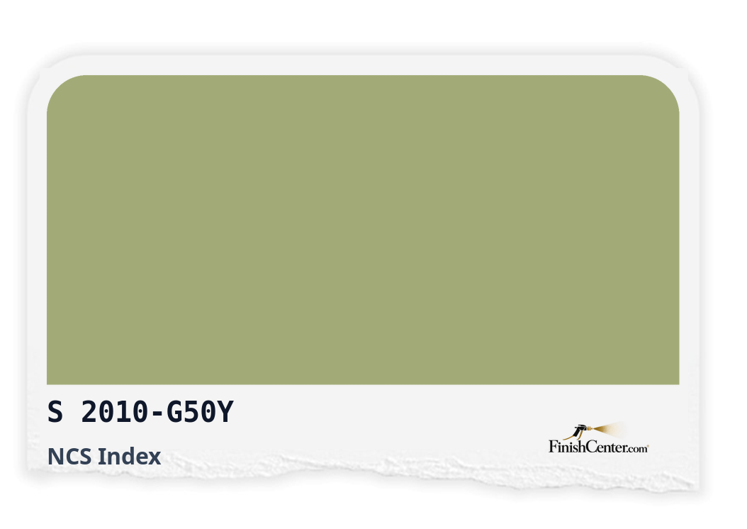 Зразок кольору NCS S 2010-G50Y — Finish Center