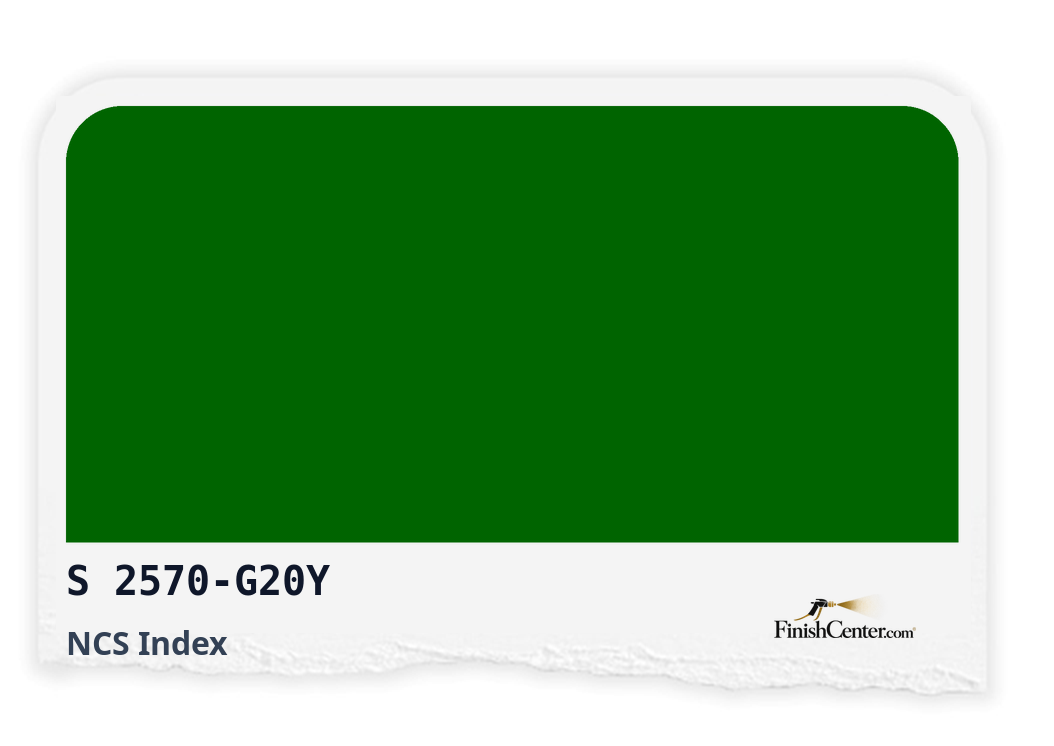 Зразок кольору NCS S 2570-G20Y — Finish Center