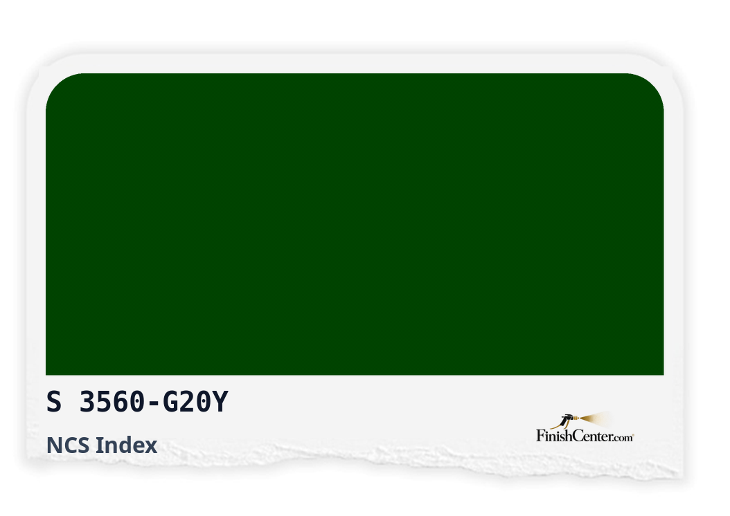 Зразок кольору NCS S 3560-G20Y — Finish Center