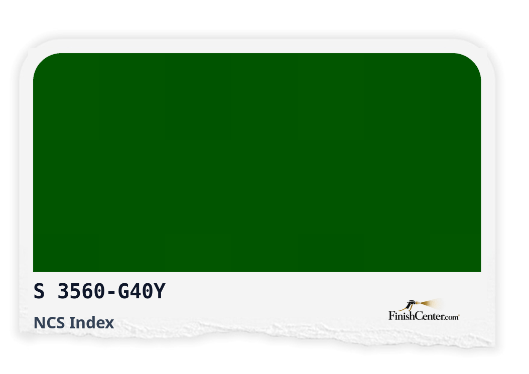 Зразок кольору NCS S 3560-G40Y — Finish Center