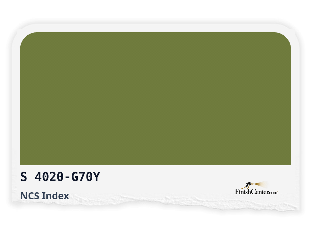Зразок кольору NCS S 4020-G70Y — Finish Center