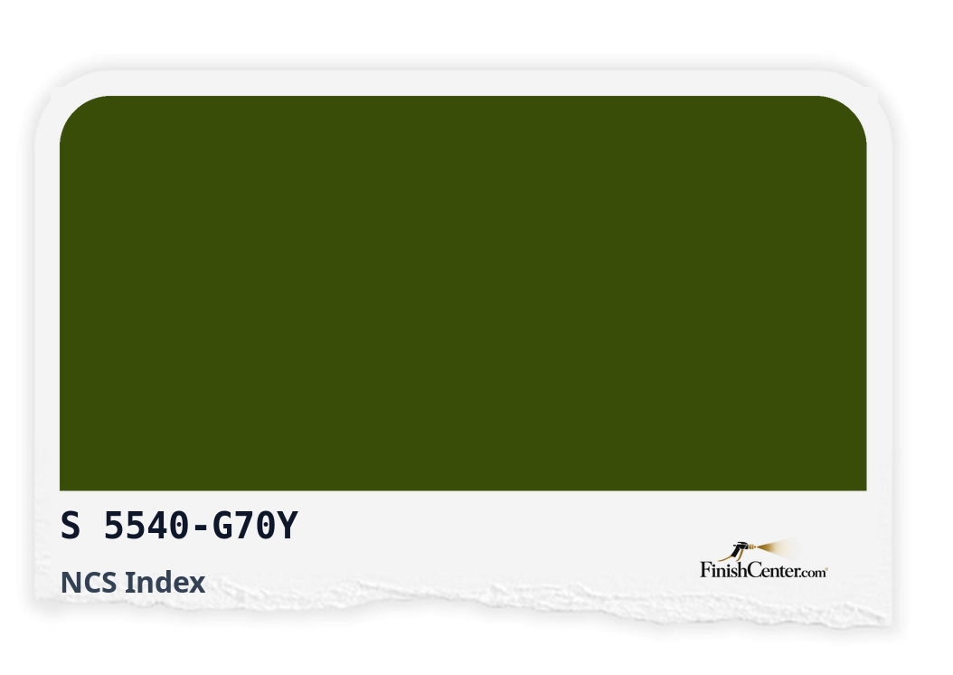 Зразок кольору NCS S 5540-G70Y — Finish Center
