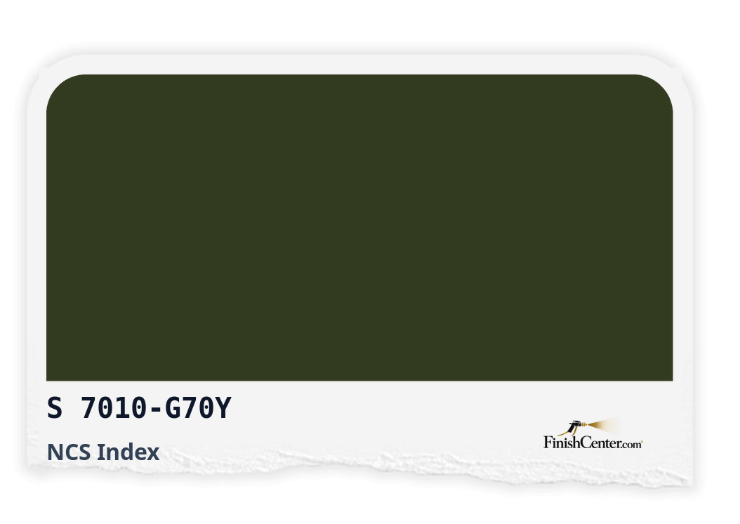 Зразок кольору NCS S 7010-G70Y — Finish Center