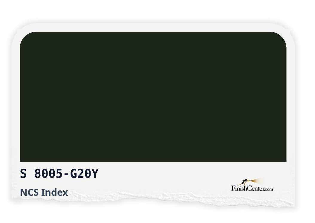 Зразок кольору NCS S 8005-G20Y — Finish Center