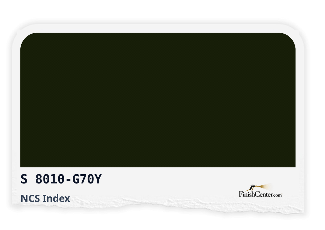 Зразок кольору NCS S 8010-G70Y — Finish Center